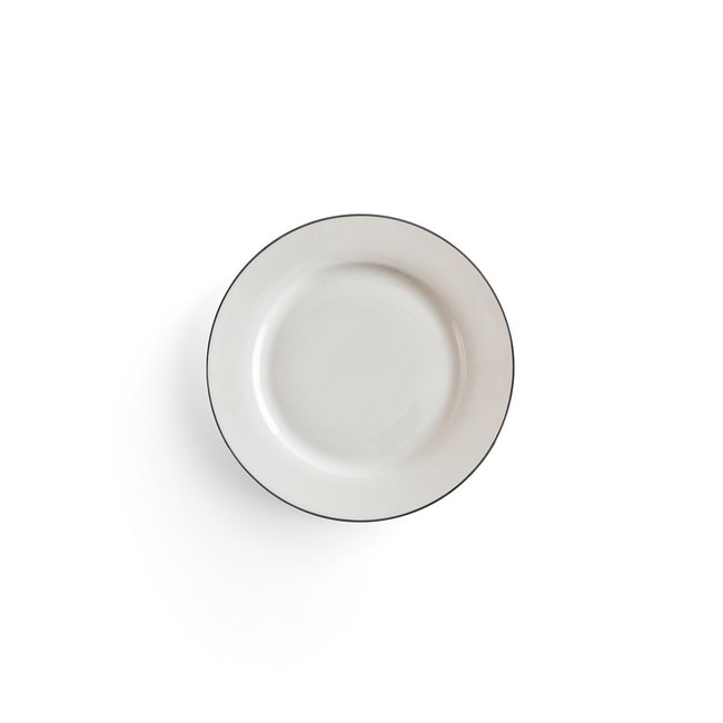 Комплект из 4 десертных тарелок, Histoire Argent белый/ серебро LA REDOUTE INTERIEURS