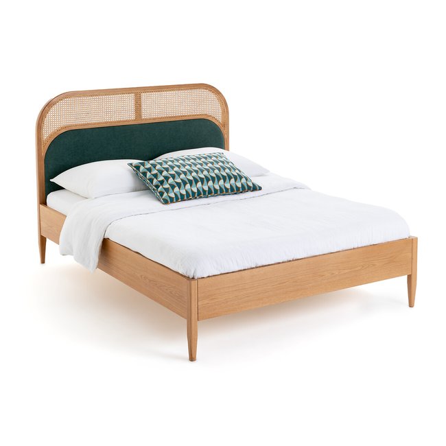 Кровать из плетеного материала и велюра с кроватным основанием Buisseau - LA REDOUTE INTERIEURS