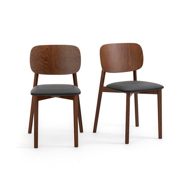 Комплект из 2 стульев в винтажном стиле, Peoni ореховый LA REDOUTE INTERIEURS