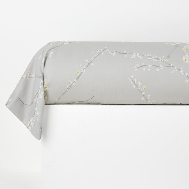 Наволочка на подушку-валик из хлопкового сатина, Natsumi наб. рисунок серый/ белый LA REDOUTE INTERIEURS