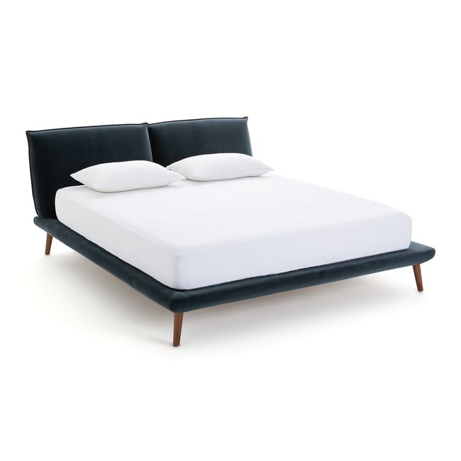 Кровать Aurore из велюра, дизайн Э. Галлины голубой AM.PM