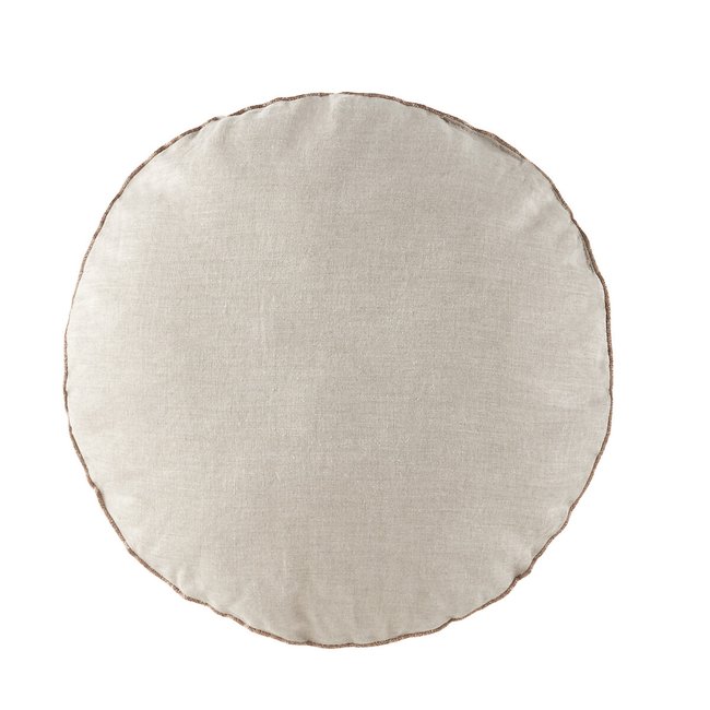 Подушка круглая, из стираного льна, Onega - LA REDOUTE INTERIEURS