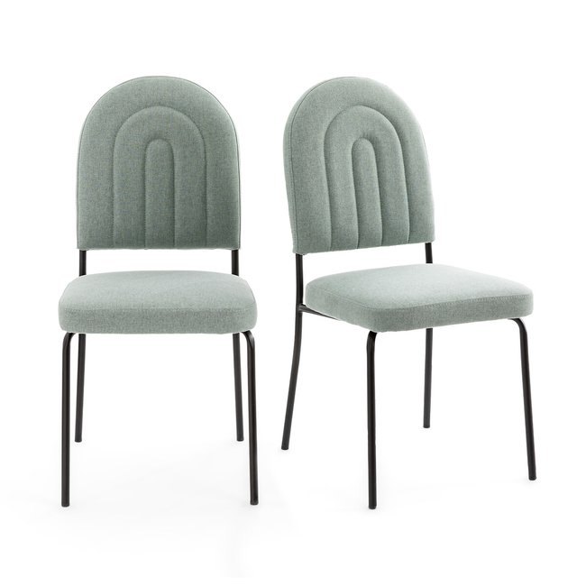 Комплект из 2 стульев из текстурной ткани, Rainbow мятный LA REDOUTE INTERIEURS