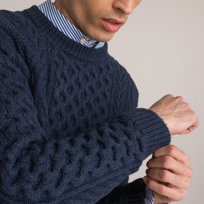 Пуловер с круглым вырезом Signature из витого трикотажа - LA REDOUTE COLLECTIONS