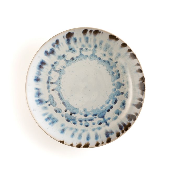 Комплект из 4 плоских тарелок из керамики Amadora синий/ каштан/ белый AM.PM