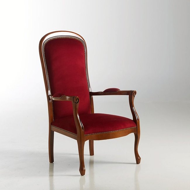 Кресло в классическом стиле с велюровой обивкой Méa бордовый LA REDOUTE INTERIEURS
