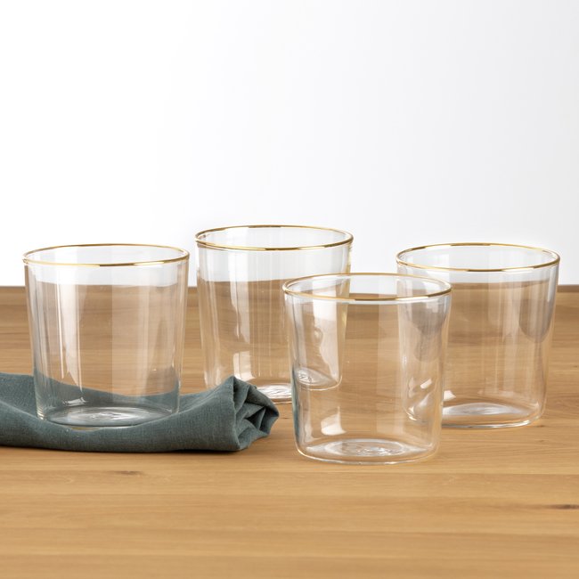 Комплект из 4 стаканов для воды AMMANE золотистый LA REDOUTE INTERIEURS