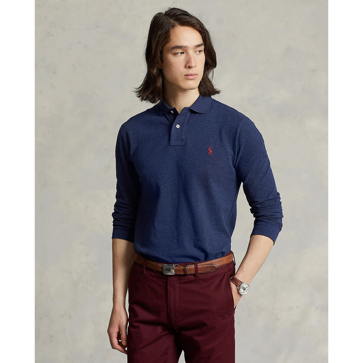 Рубашка-поло прямая с длинными рукавамиPolo Ralph Lauren купить в  интернет-магазине | La Redoute
