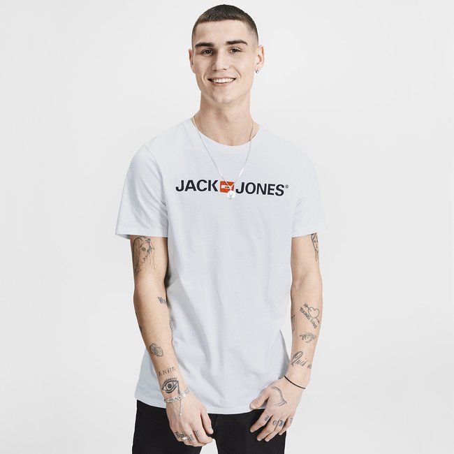 Футболка с круглым вырезом, короткими рукавами и принтом спереди - JACK & JONES (Джек Джонс)